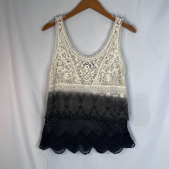 American Eagle Outfitters Ombre Crochet Lace Sleeveless Tank Top Size Small/P - Picture 6 of 6
